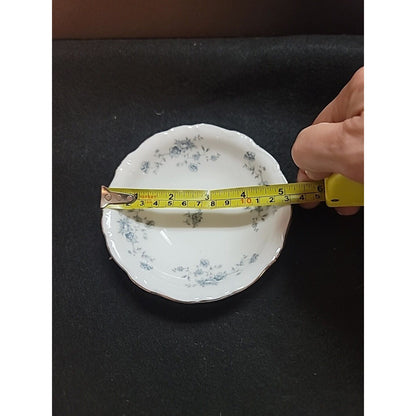 Johann Haviland Berry Bowl Blue Garland Traditions BAVARIA Germany Silver Rim