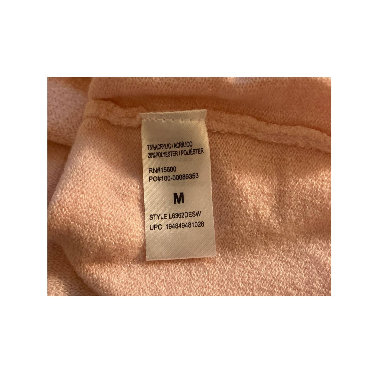 Wit & Wisdom Cable Knit Star Sweater Size Medium in Whisper Pink NWT