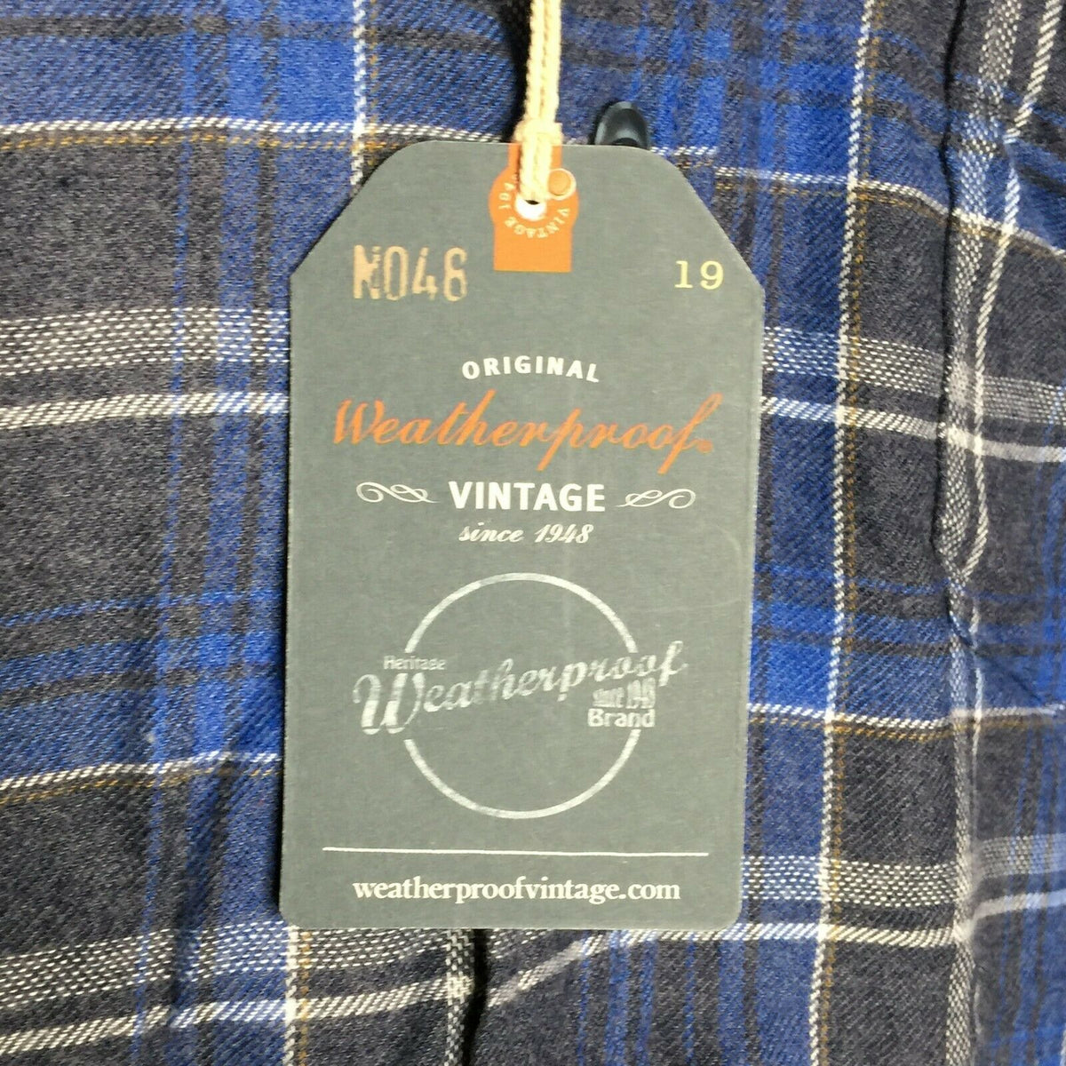 Weatherproof Vintage PLAID Button-Down Shirts Long Sleeves Blue/Gray Medium NWT