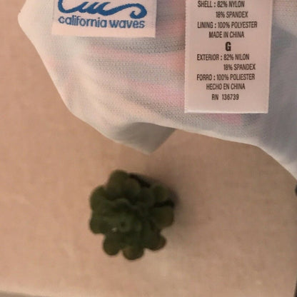 California Waves Juniors Banana Leaf Bikini Size Large swim bottoms