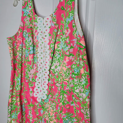 Lilly Pulitzer Sleeveless Cathy Shift Dress Size 16 Flamingo Pin Southern Charm