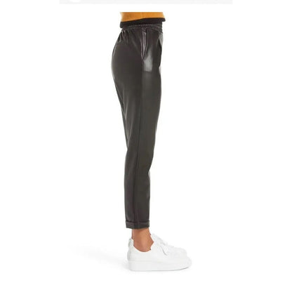 Halogen Atlantic Pacific Faux Leather Pull On Pants Sz Large in Black NWT