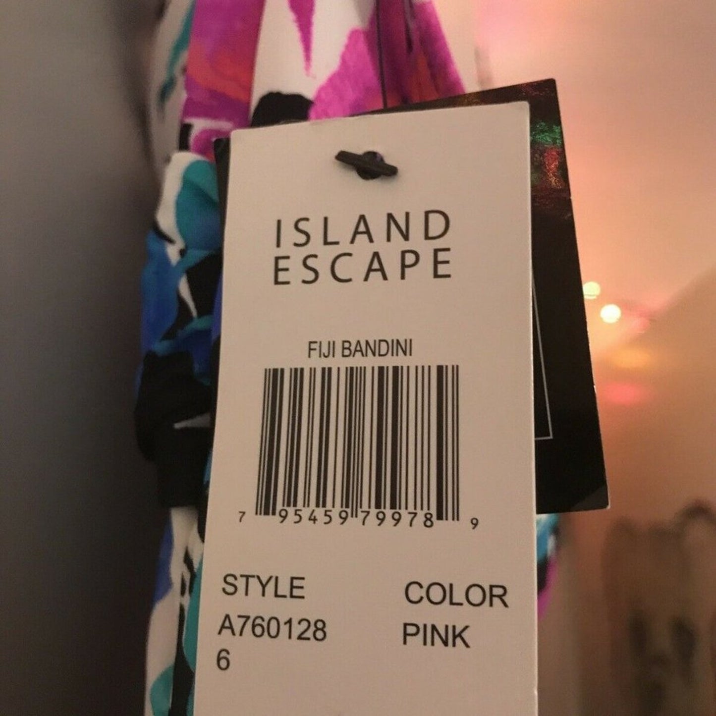 Island Escape Fiji Twist Molded Bandini Tankini Size 6