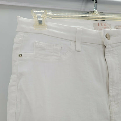 Jen 7 by 7 for All Mankind Slim Straight Jeans Mid Rise Button & Zip Fly SZ 12