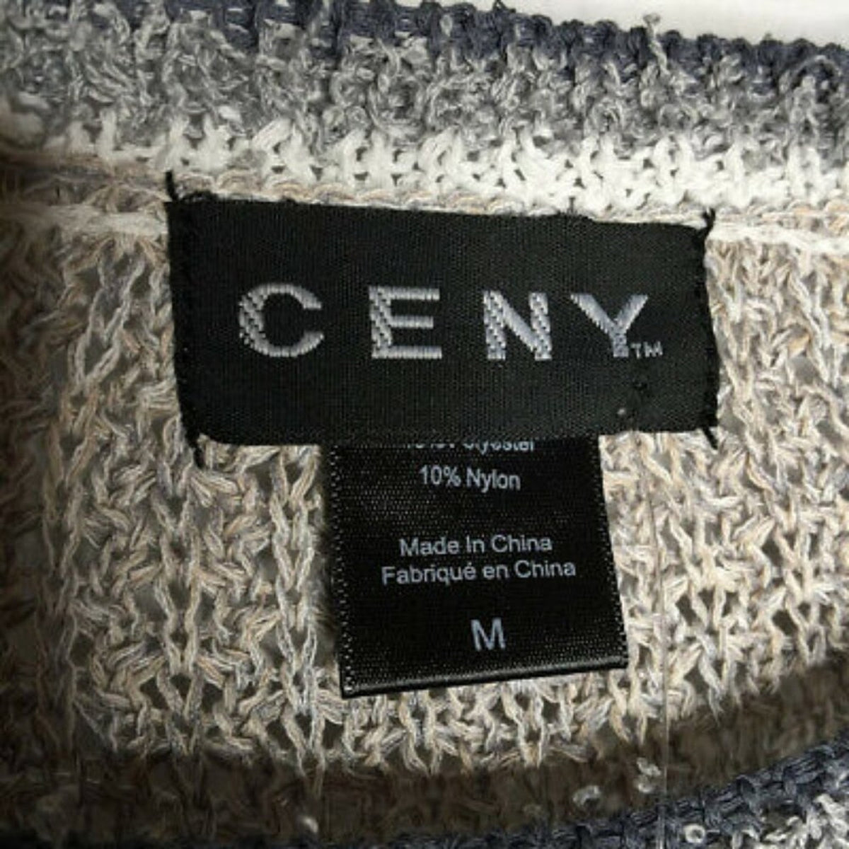 Ceny Women's Pullover Stripe Sweater Medium Oatmeal NEW cozy comfort oversized
