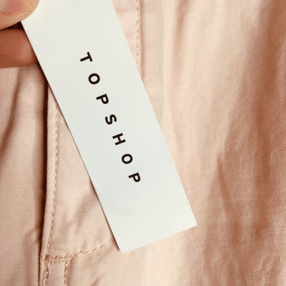 TOPSHOP NWT Terry Cuff Trouser Button Fly High Rise Pants PARACHUTE style baggie