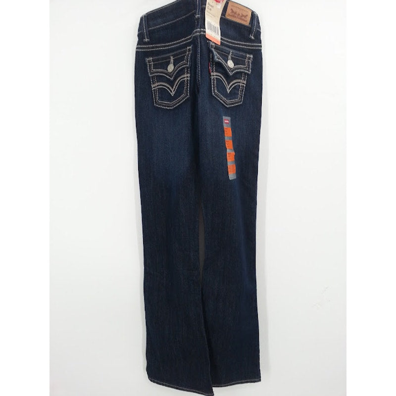 Levi's Boot Cut Adjustable YOUTH Stretch Denim Size 8 Slim NWT Jeans Embroidered