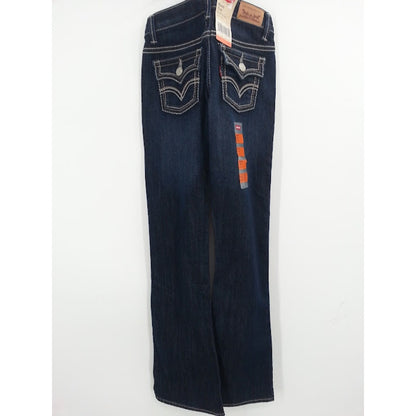 Levi's Boot Cut Adjustable YOUTH Stretch Denim Size 8 Slim NWT Jeans Embroidered