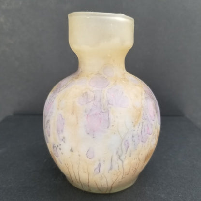 Handblown Glass Vase Petite Alcohol Ink Hand painted 5" tall bud vase tiny MINI
