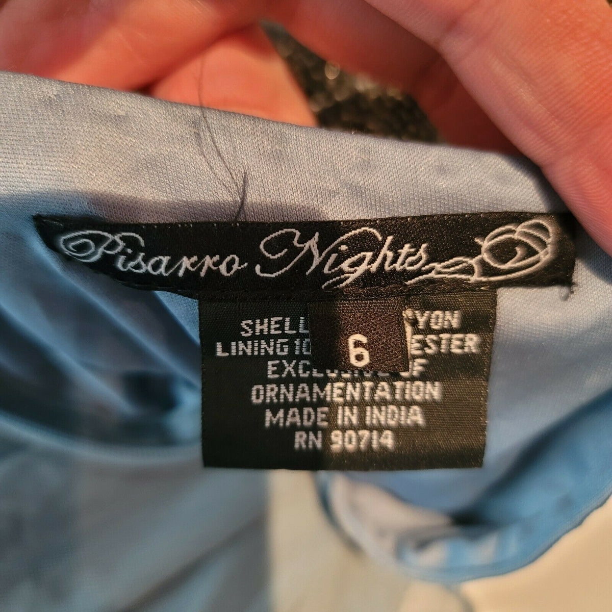 Pisarro Nights Mother of the Bride Dress Details Short Sleeve Back Zip Size 6