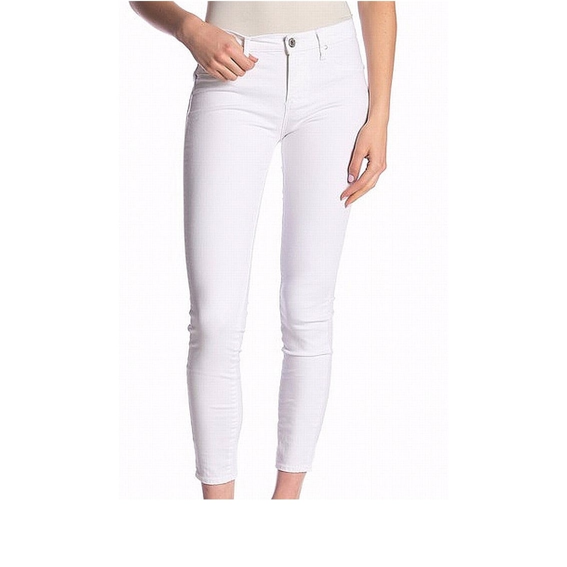 NWT Articles of Society Skinny Leg Cut Jeans Mid Rise Solid White Size 28 Waist