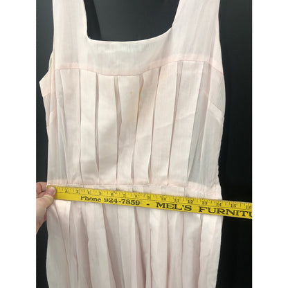Palm Fashions Vintage 1960's Pleated Sun Dress Pink Small Lightweight