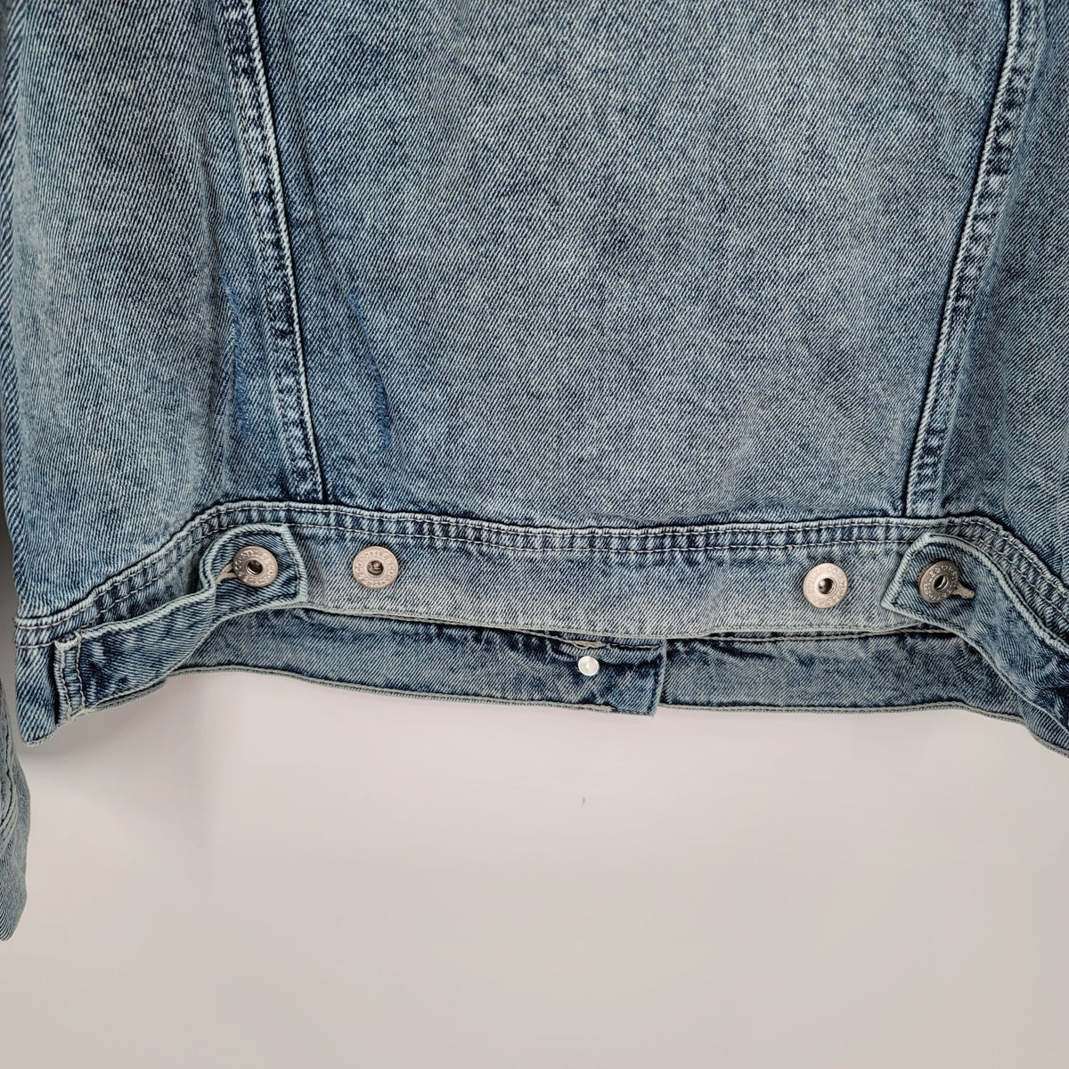 Style & Co NEW Duchess distressed Destructed Denim Jean Jacket Small