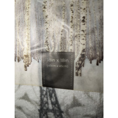 BIRCH TRAIL Bedding Paris Amour Plush Pillows 18" Decorative 2-Pack Taupe New