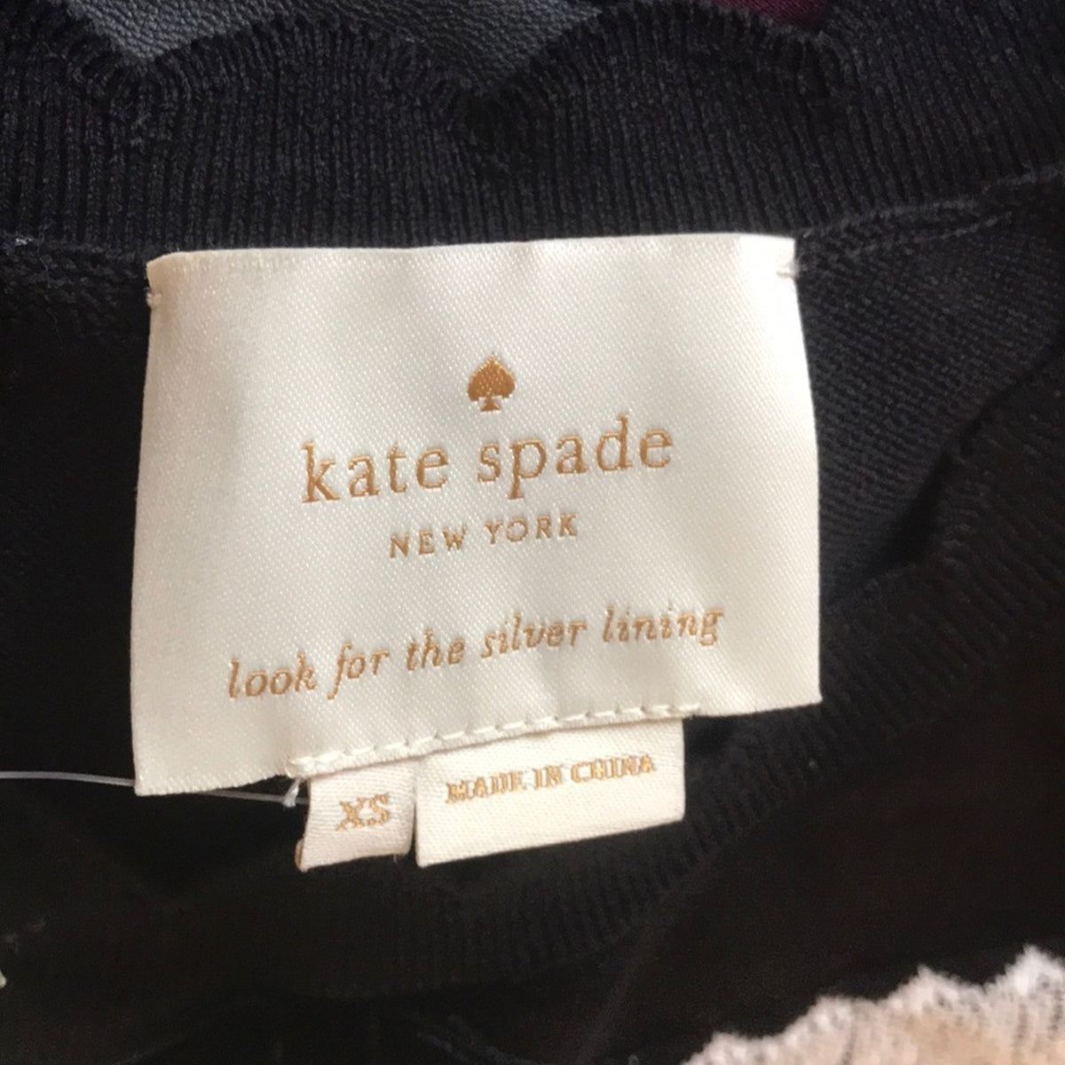 Kate Spade New York NWT Black Lace Jacquard Sweater Dress Size XS