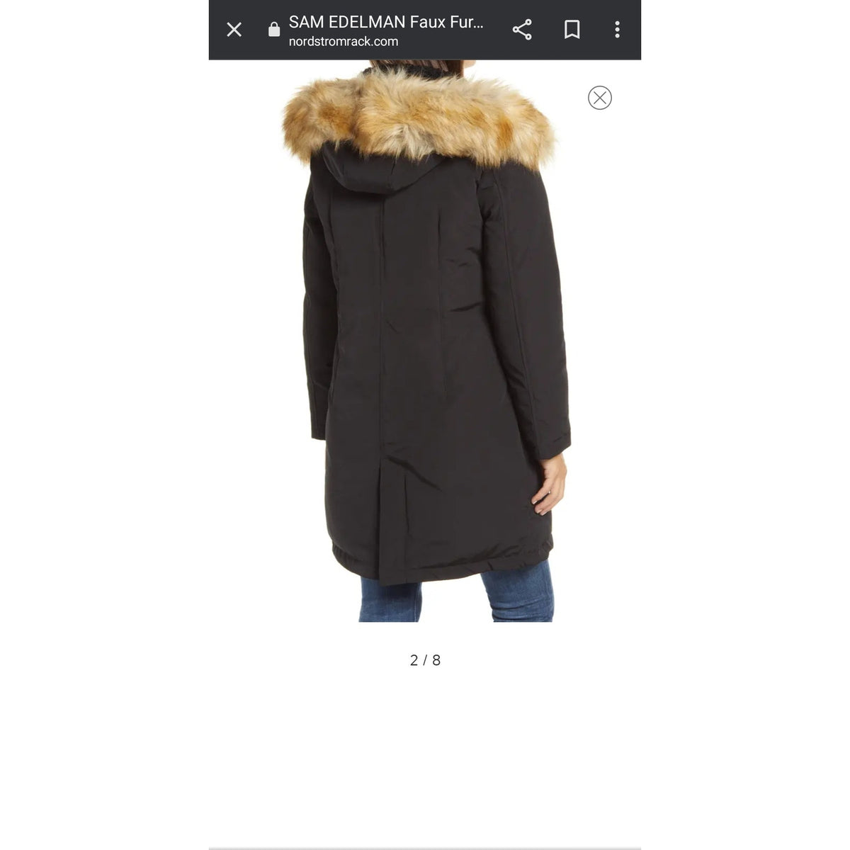 Sam Edelman NEW Faux Fur Trim Hooded Parka Coat Jacket Winter Size 3X