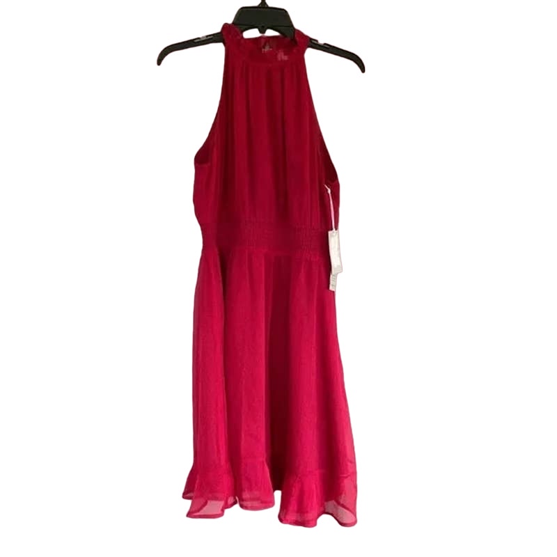 Chelsea28 Cutaway Shoulder Mini Dress XL/Extra Large Pink Cerise/Cherry Red NEW