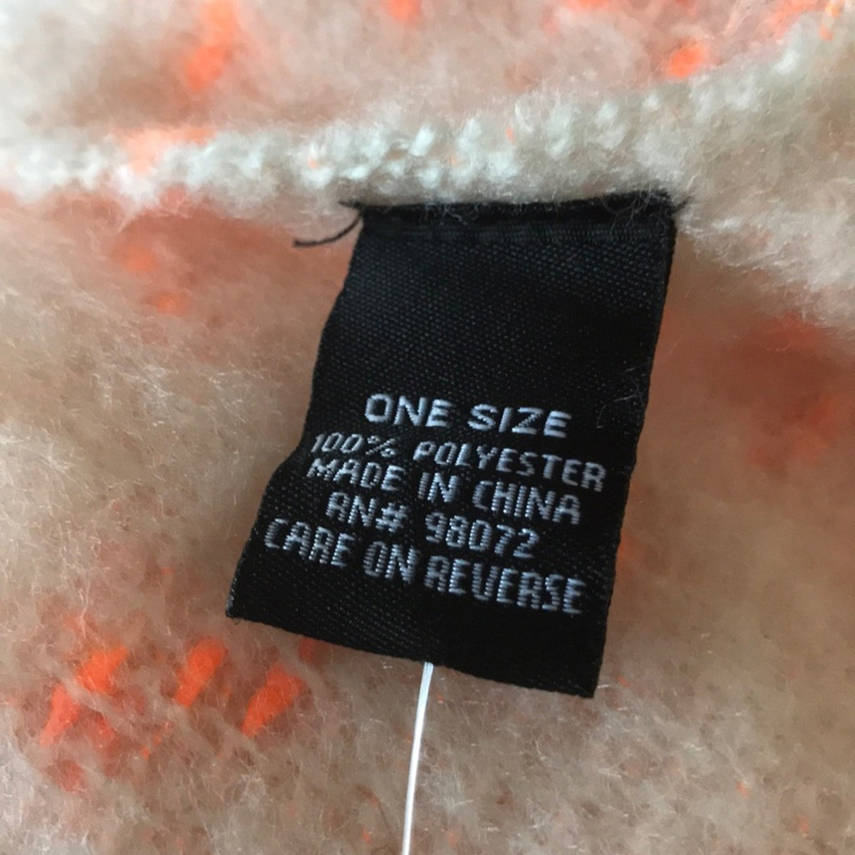 DKNY NEW Pop Neon Speckled Winter Blanket Scarf Oversized Wrap Orange Pink