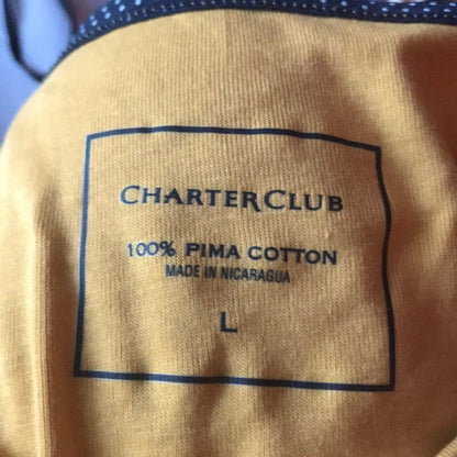 Charter Club Prima Cotton Long Sleeve Top Large