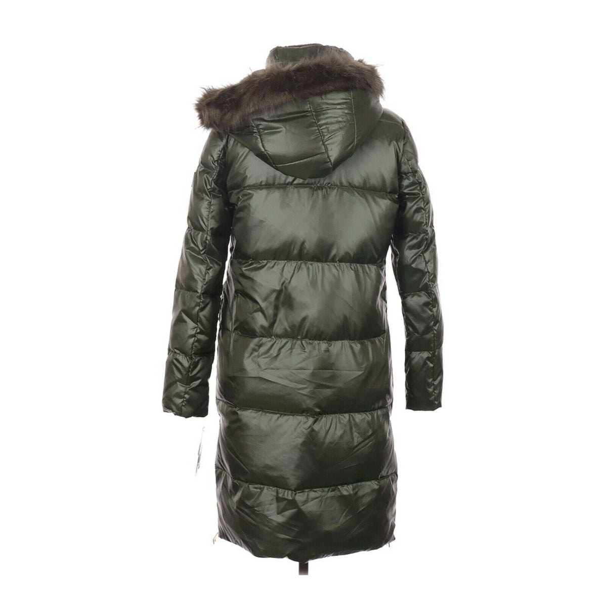 Lauren by Ralph Lauren Fur & Shearling Parka Hooded Puffer Coat Long Sleeve S
