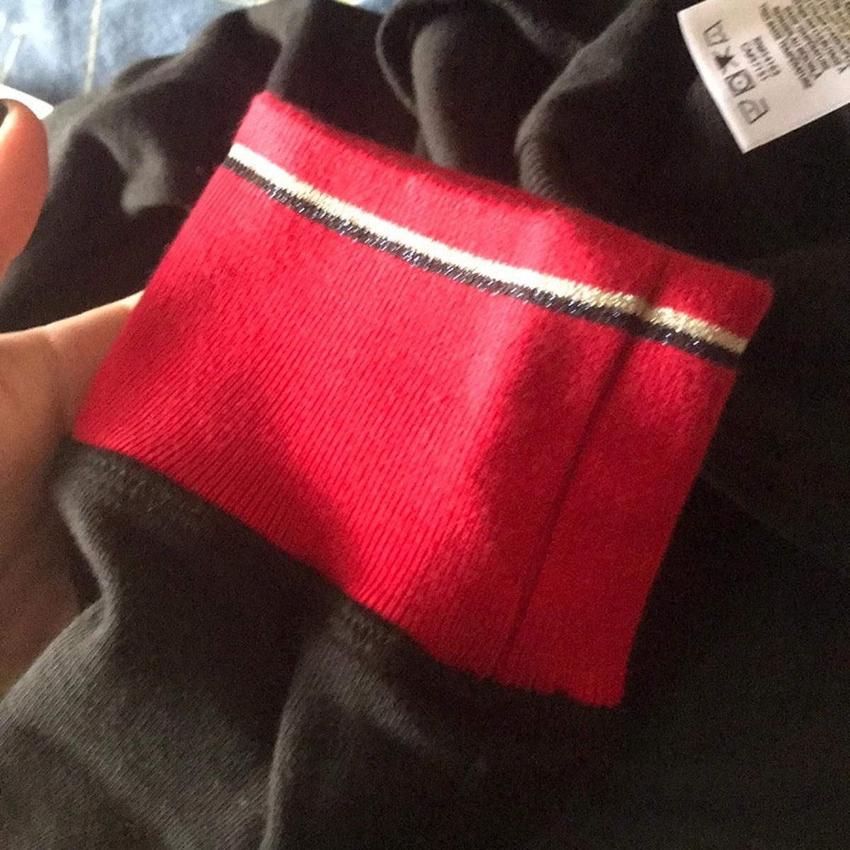 Tommy Hilfiger Black Color Block Lounge Pants 0X NEW joggers cotton