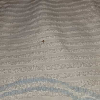 Chenille baby blanket Bunnies Blue pink yellow VINTAGE Crib bedspread