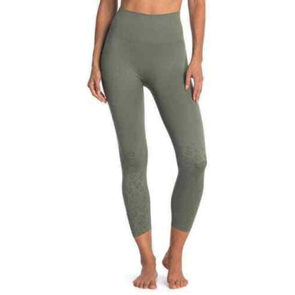 Z By Zella High Waist Seamless 7/8 Leggings XS/Extra Small Green Leopard NWT