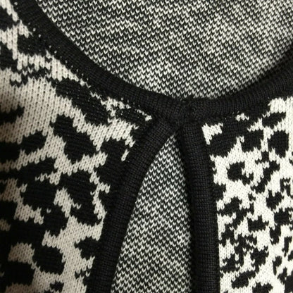 Calvin Klein Cardigan Sweater Open XS Animel Print Straight Hem NEW OVERSIZED