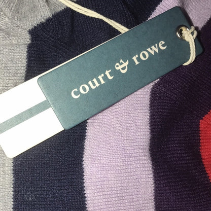 Court & Rowe NWT Metallic Striped Pullover Long Sleeve Sweater Size Small