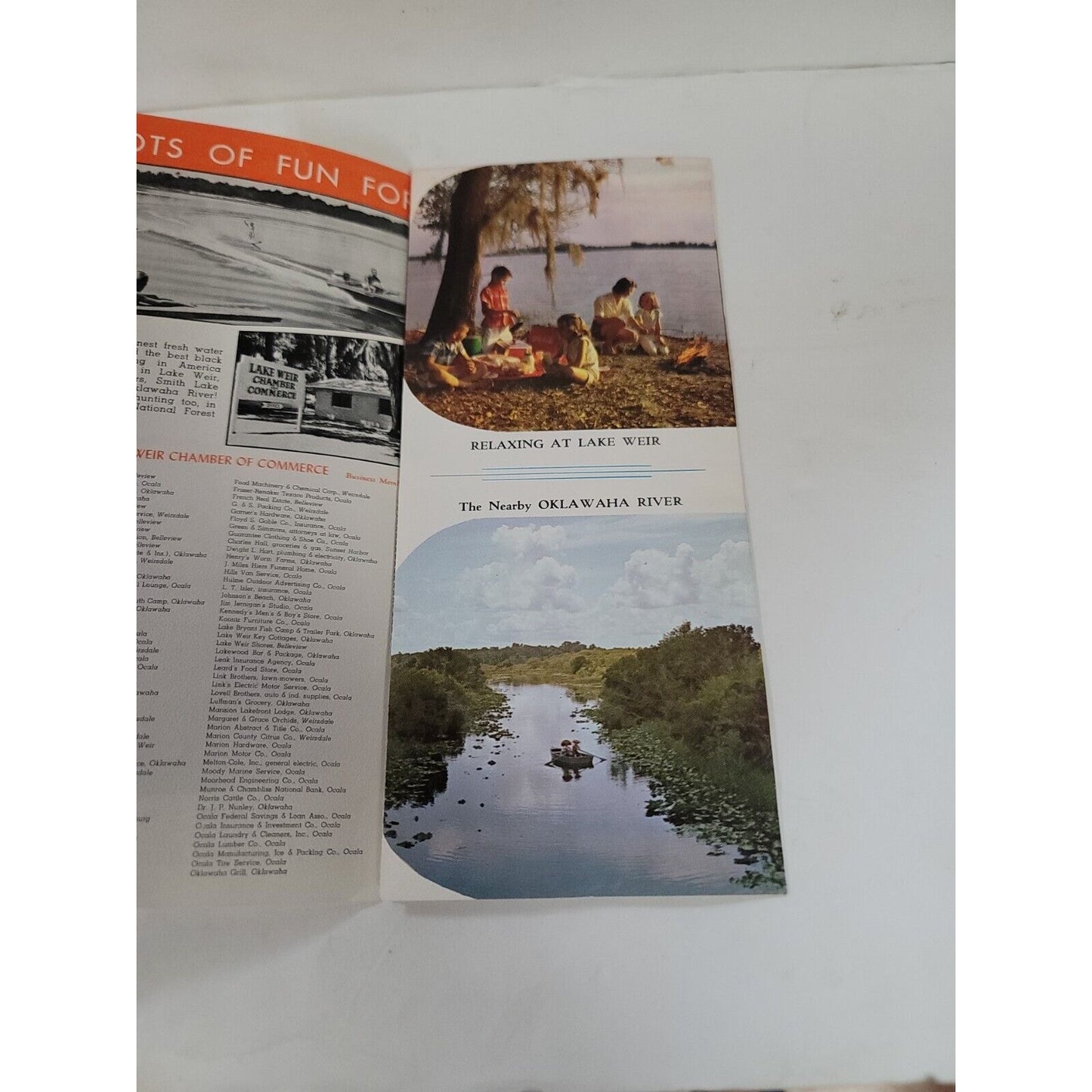 1960s LAKE WEIR brochure MARION COUNTY Commerce Old FLORIDA History Business