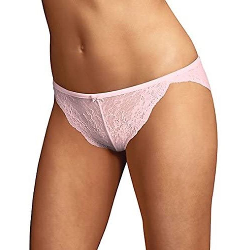 Maidenform NWT Gentle Peach Sexy Must Haves All-Over Lace Tanga 3 PACK Large