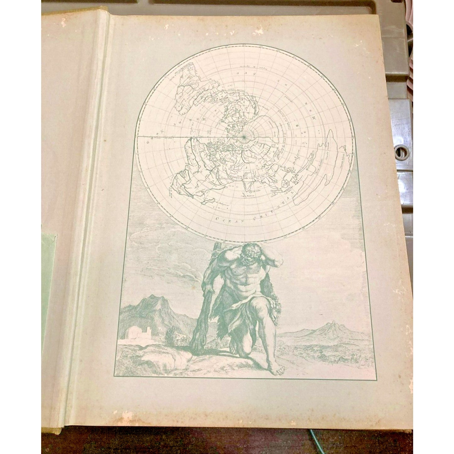 Hammond's Ambassador World Atlas Vintage - Copyright 1957 Green Cloth Hardcover