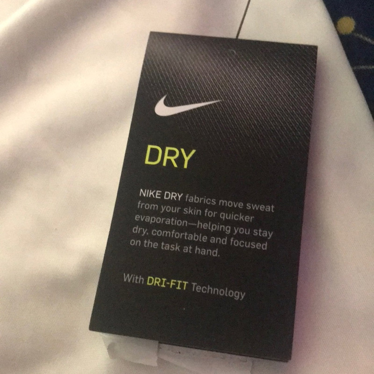 Nike Dri Fit Logo RacerBack White Tank Top Large
