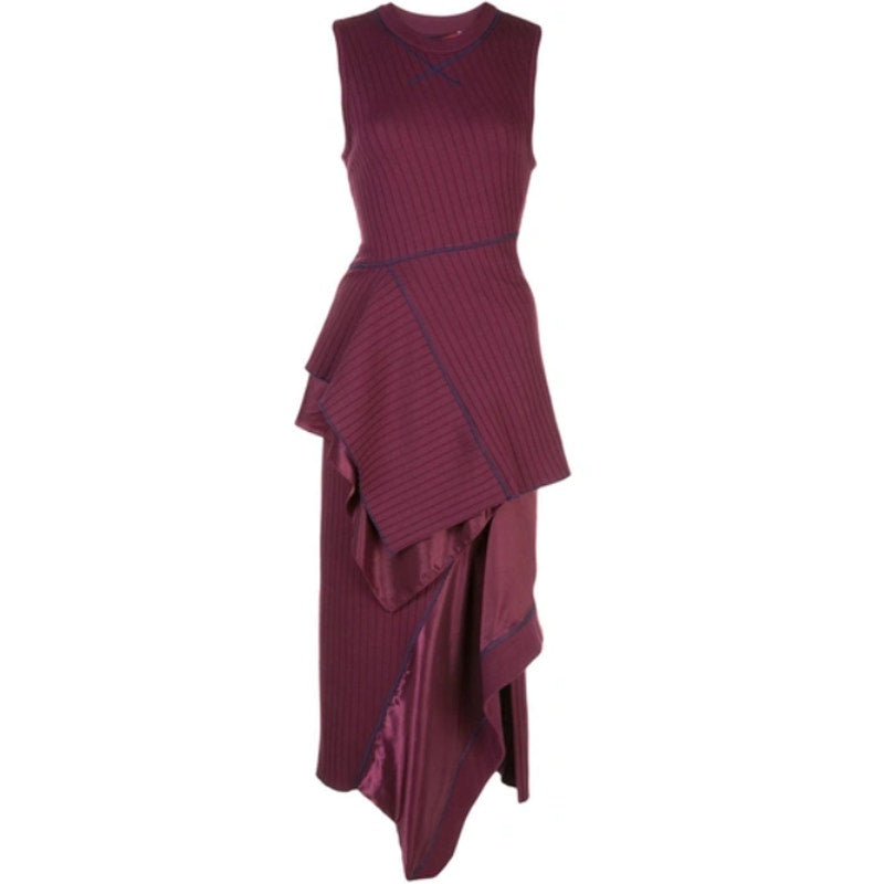 Sies Marjan Tanya Asymmetrical Red Dress NEW Size 2 US Size 6 UK Designer