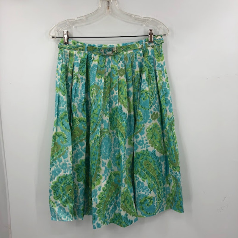 VTG lady manhattan set Small/Medium 1950 Silky Polyester Skirt Long Sleeve Shirt