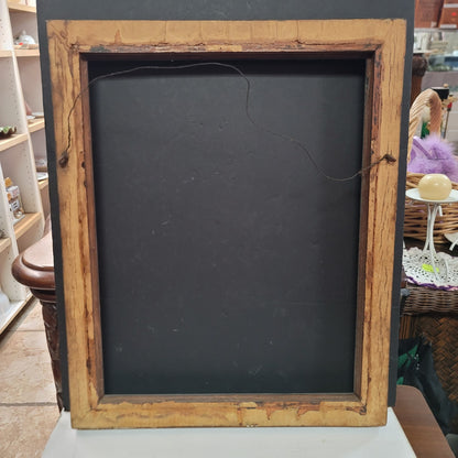 Antique wood frame gold Picture Frame 22" x 18 Oak Leaf Motif