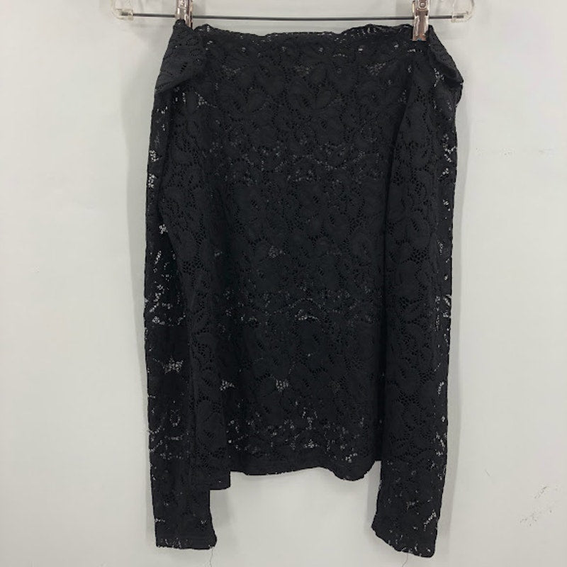 Black lace off the shoulder see thru Blouse layering Medium