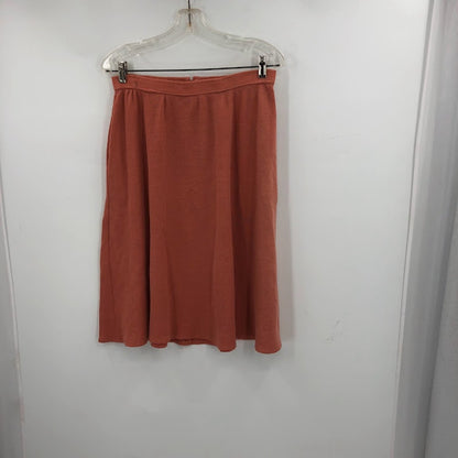 Vintage 2 Piece Skirt Matching Shawl Scarf Top Rose Brown Fringe Medium
