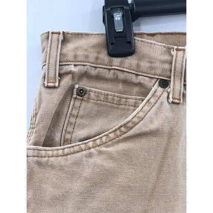 Dickies Straight Leg Khaki Work Pants Button & Zip Fly Tan 38 X 32
