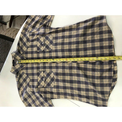 Holt Western Wear Shirt MEDIUM Pearl Snaps Rodeo Plaid Cowboy Vintage