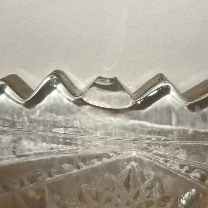 Set of Six EAPG Sawtooth Pressed Glass Bowls 4.5 Inch Slight Damage Around Edges