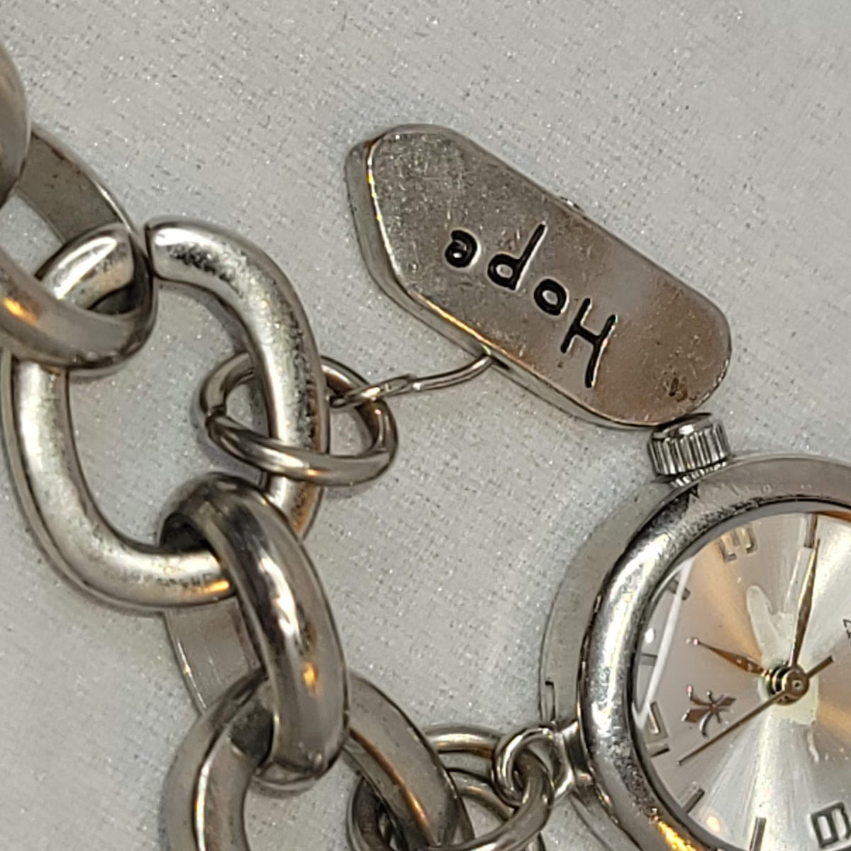 Vintage Charm bracelet watch stainless steel HOPE INSPIRE FAITH