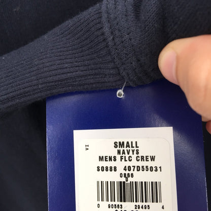 Champion Pullover Sweatshirt Long Sleeve Crew Neck Solid Navy Size Small