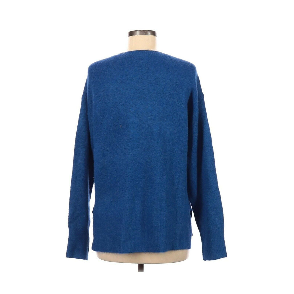 Sanctuary Classic Crew Neck Pullover Sweater Long Sleeve One Pocket Blue Size Medium