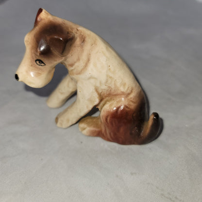 Japan Terrier dog figurine vintage defect on paw