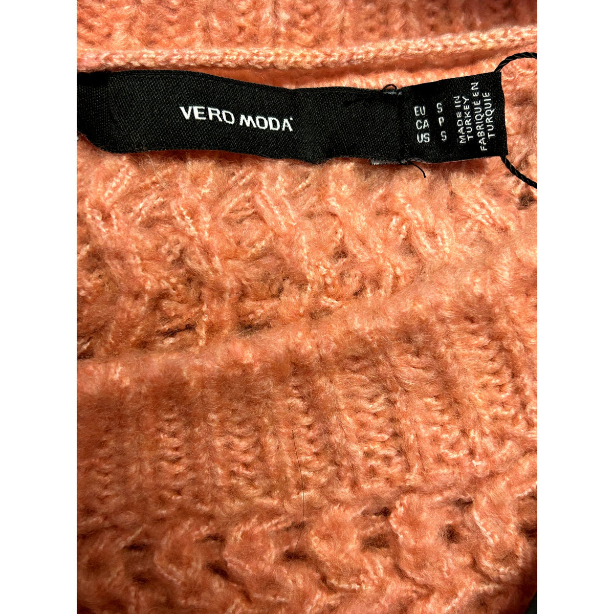 Vero Moda NWT Freja Long Sleeve O-Neck Sweater in Geranium Pink Size Small