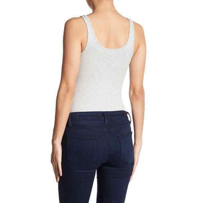 Abound Scoop Neck Tank Bodysuit Sleeveless Snap Gusset Grey XLPearl Heather XL