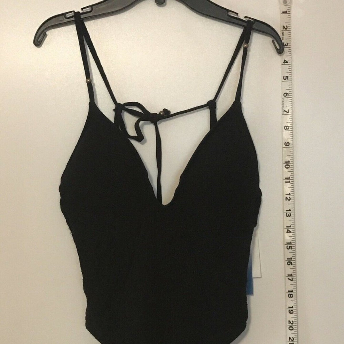 LUCKY BRAND Shoreline Chic Plunging Strappy Back Size XS Swimsuit tankini swim