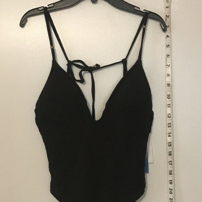 LUCKY BRAND Shoreline Chic Plunging Strappy Back Size XS Swimsuit tankini swim