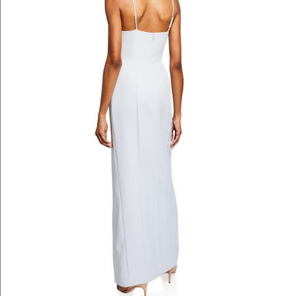 WAYF NEW Plunge Neck Column Gown Side Slit Size Large Formal Dress sleeveless